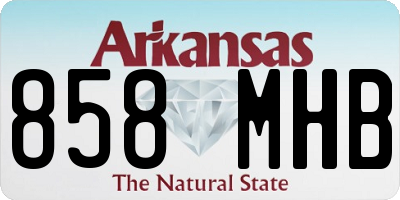 AR license plate 858MHB