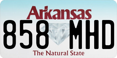 AR license plate 858MHD