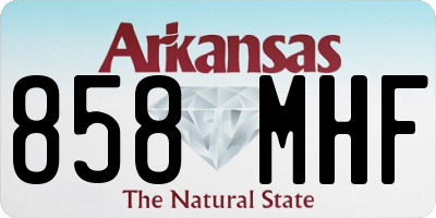 AR license plate 858MHF