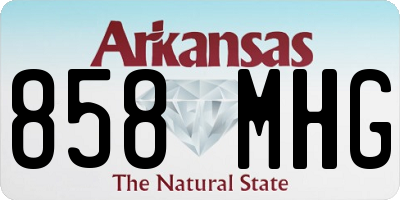AR license plate 858MHG