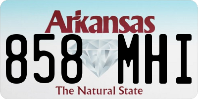 AR license plate 858MHI