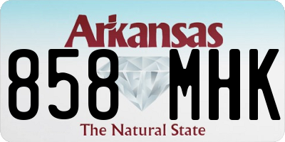 AR license plate 858MHK