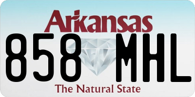 AR license plate 858MHL