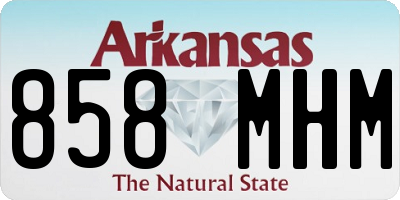 AR license plate 858MHM
