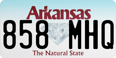 AR license plate 858MHQ