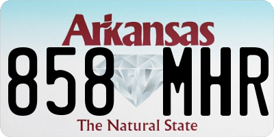 AR license plate 858MHR