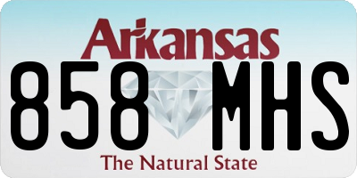 AR license plate 858MHS