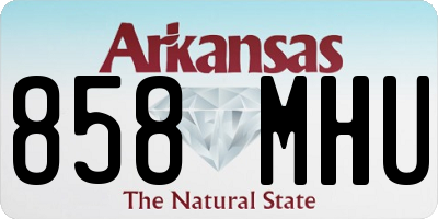 AR license plate 858MHU