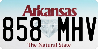 AR license plate 858MHV
