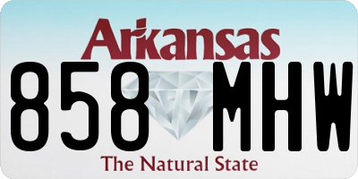AR license plate 858MHW