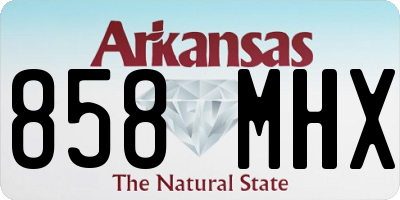 AR license plate 858MHX