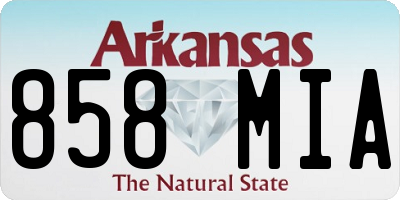 AR license plate 858MIA