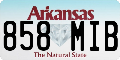 AR license plate 858MIB