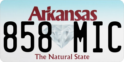 AR license plate 858MIC
