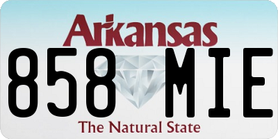 AR license plate 858MIE