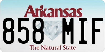 AR license plate 858MIF