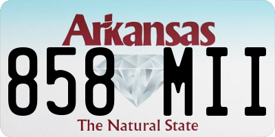 AR license plate 858MII