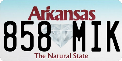 AR license plate 858MIK