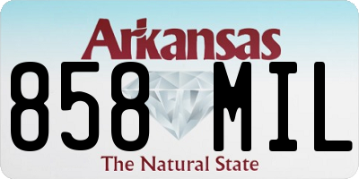 AR license plate 858MIL