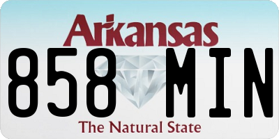 AR license plate 858MIN