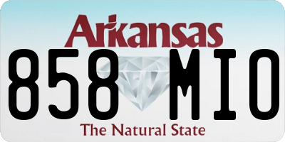 AR license plate 858MIO