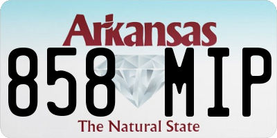 AR license plate 858MIP