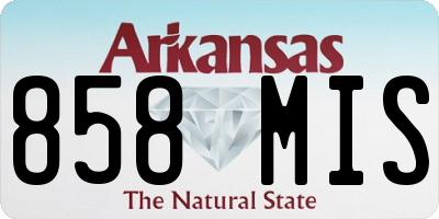 AR license plate 858MIS