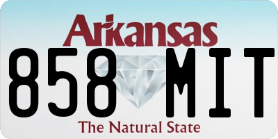 AR license plate 858MIT