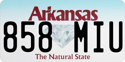AR license plate 858MIU