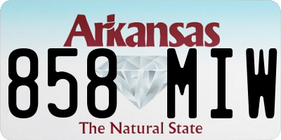 AR license plate 858MIW
