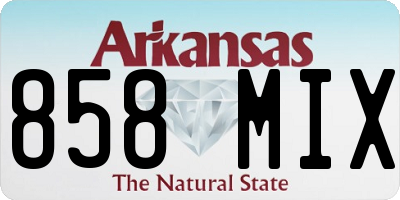 AR license plate 858MIX