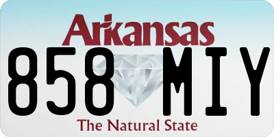 AR license plate 858MIY