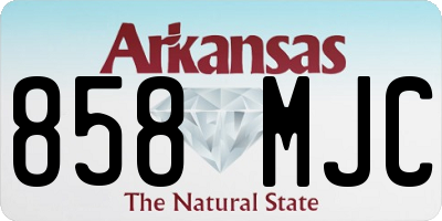 AR license plate 858MJC