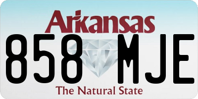 AR license plate 858MJE