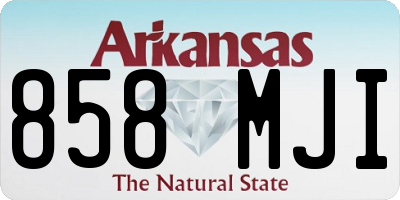 AR license plate 858MJI