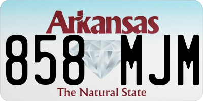 AR license plate 858MJM