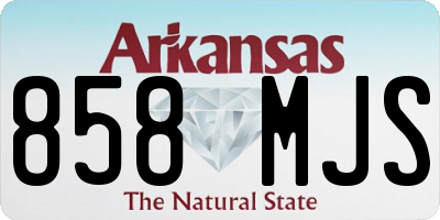 AR license plate 858MJS