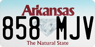 AR license plate 858MJV