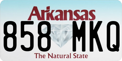 AR license plate 858MKQ
