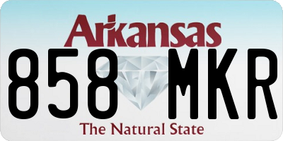AR license plate 858MKR