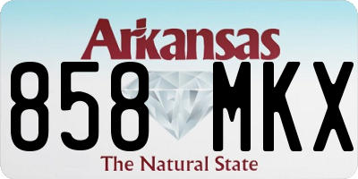 AR license plate 858MKX
