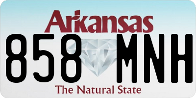 AR license plate 858MNH