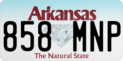 AR license plate 858MNP