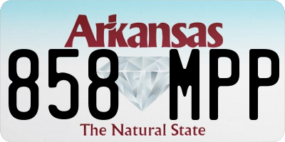 AR license plate 858MPP