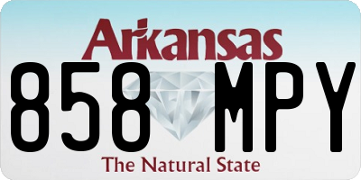 AR license plate 858MPY