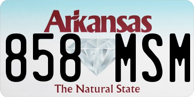 AR license plate 858MSM