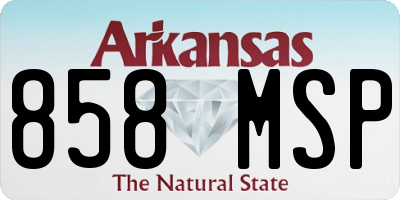 AR license plate 858MSP