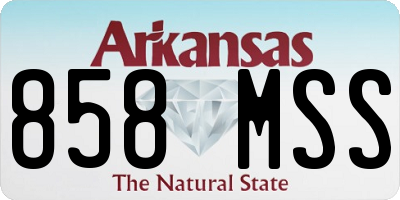 AR license plate 858MSS