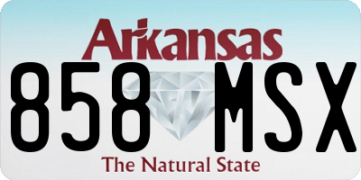 AR license plate 858MSX
