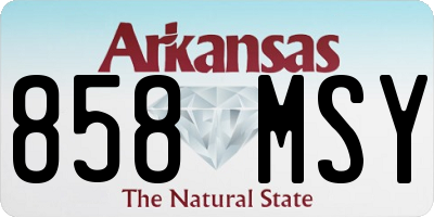 AR license plate 858MSY